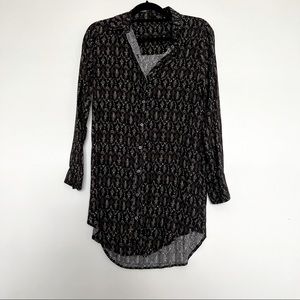 Forever 21 long sleeve button down dress